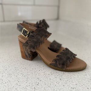 Chic Brown Women's Heeled Sandals